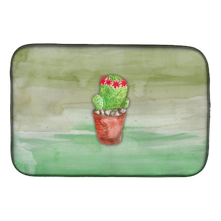 Carolines Treasures BB7364DDM Cactus Green Watercolor Dish Drying Mat